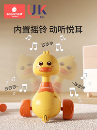 Baby Press-and-Go Wobbling Duck Toy for Early Learning and Crawling Development, 6-12 Months