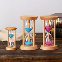 Wooden Hourglass Timer 1-30 Minutes for Kids and Home Decor