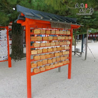 Outdoor Wooden Wishing Pavilion for Temples & Scenic Spots, Wind Chime Display Stand