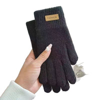 Alpaca Wool Touchscreen Gloves for Winter Cycling, Unisex Warm Fashion Gloves