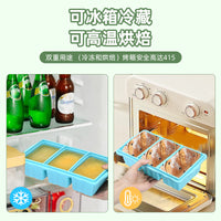 Large Grid Silicone Ice Cube Tray with Lid - Food Grade Leak-Proof Square Molds for Big Ice Cubes