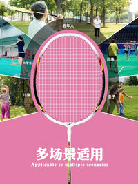 Professional Carbon Fiber Badminton Racket Set - Ultralight & Durable for Adults & Kids, Single or Double Rackets