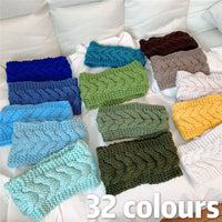 Women's Winter Warm Knitted Headband with Ear Protection, Solid Color Wide-Brimmed Hair Accessory