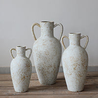 Vintage Danish Style Ceramic Double-Handled Vase for Home and Restaurant Decor