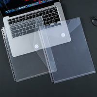 A4 Clear Document Sleeves for Ring Binders, Thickened File Protector Pockets