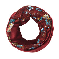 Women's Winter Fleece Lined Velvet Lace Neck Warmer Scarf