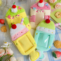 Cartoon Animal ID Card Holder with Keychain for Students