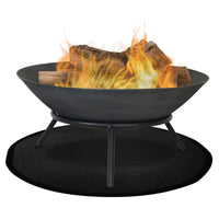 Fire Pit Mat, Round Fiberglass Silicone Fireproof Pad for Outdoor Patio Deck Grill