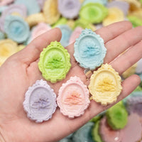 Embossed Mirror Miniature Dollhouse Decor Resin Accessories for DIY Craft