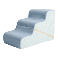 BLOBLO Foldable Pet Stairs for Small Dogs, Non-Slip Washable Dog Ramp for Sofa and Bed Access