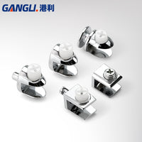 Zinc Alloy Glass Clamp Shelf Support Brackets for Glass Partitions