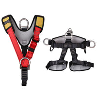 Full Body Climbing Harness with Lanyard for Outdoor Rock Climbing and Rescue