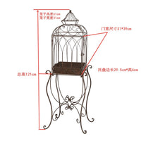 Balcony Flower Stand Birdcage Iron Art Succulent Plant Rack Indoor Outdoor Living Room Multi-tier Storage Shelf