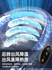 Chigo Portable Bladeless Neck Fan with Cooling Plate and LED Lights