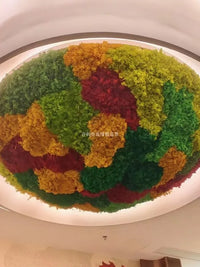 Artificial Preserved Moss Wall Decor for Indoor Vertical Greenery Backgrounds