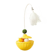 Interactive Tumbler Cat Toy with Feather Wand and Catnip Ball for Indoor Cats