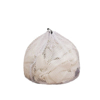 White Coarse Mesh Laundry Bag with Drawstring Closure for Delicates and Garment Protection
