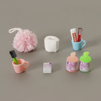 Miniature Dollhouse Bathroom Accessories Set