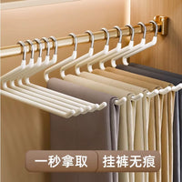 Z-Shaped Non-Slip Pants Hangers for Wardrobe Organization, Goose-Neck Design, Space-Saving Trousers Rack