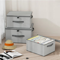 Large Capacity Storage Box with Lock for Documents and Valuables