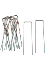 U-Shaped Garden Staples for Weed Barrier Fabric and Landscape Anchoring