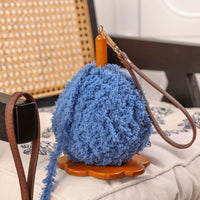Portable Wooden Yarn Holder for Knitting and Crocheting