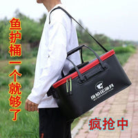 Thickened Live Fish Bucket Folding Fishing Bucket Multi-functional Fish Tank for Outdoor Fishing