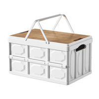 Portable Outdoor Storage Box with Lid - Large Capacity Car Trunk Organizer for Camping & Stalls