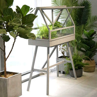 Wooden Glass Terrarium Greenhouse for Balcony Plants