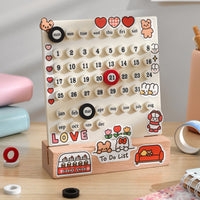Acrylic Perpetual Calendar Desktop Ornament for Study Countdown and Reminders