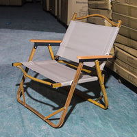 Outdoor Thickened Commercial Aluminum Alloy Kermit Chair, Portable Folding Camping Chair