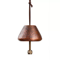 Hand-Hammered Copper Wind Chime Bell for Outdoor Meditation and Decor