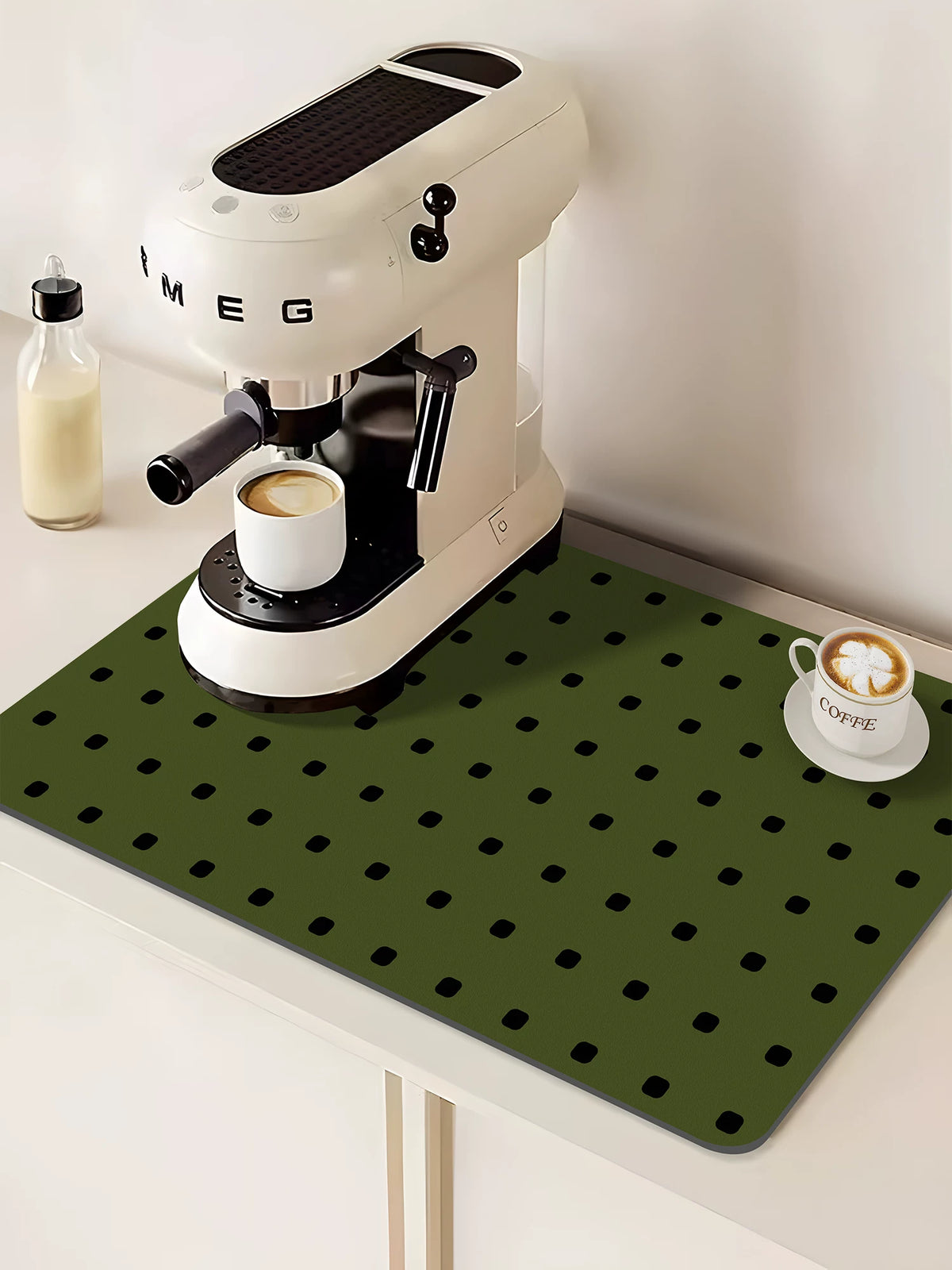 Absorbent Quick-Dry Diatomaceous Earth Kitchen Countertop Drain Mat, Simple No-Wash Anti-Scratch Wear-Resistant Coffee Bar Mat