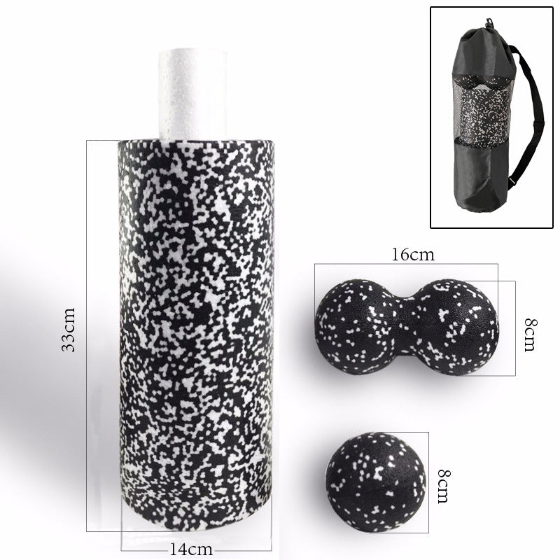 EPP Yoga Massage Ball and Foam Roller Set 2-in-1 Muscle Massage Roller Fitness Kit