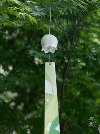 Dopamine Lily of the Valley Wind Chime, Cute Bone China Japanese Style for Home Decor & Garden