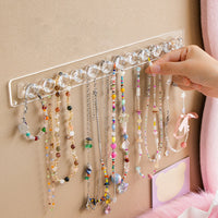 Acrylic Wall-Mounted Jewelry Organizer for Earrings, Necklaces, and Rings