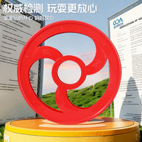 Classic Iron Hoop Rolling Toy with Extendable Handle for Kids