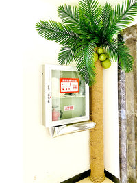 Artificial Coconut Palm Leaf Pipe Decor for Balcony Drainage & Fire Hoses