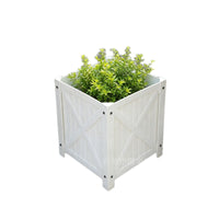 Outdoor Square Imitation Wood Planter Box PP Material