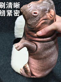 Realistic Hippo Plush Toy Pillow Stuffed Animal