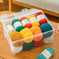 Yarn Ball Storage Box Large Capacity Household Knitting Cotton Thread Material Organizer Handcraft Tool Storage Case