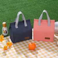 Portable Insulated Lunch Bag with Aluminum Film Lining, Large Capacity Waterproof Bento Tote