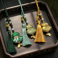 Handmade Song Brocade Gourd Tassel Pendant for Car & Keychain