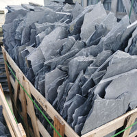 Natural Black Slate Flagstone Irregular Bluestone Slabs for Landscaping and Aquascaping