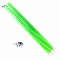 Fiberglass Fishing Rod Tip Replacement with Guides, Hard Solid Rod End Section