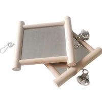 Bird Cage Mirror Toy for Parrots and Small Birds