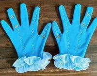 Zhuobao Figure Skating Magic Gloves with Rhinestones - Thin & Fleece Lined Options
