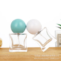 15ml Square Glass Perfume Atomizer Bottle with Bayonet Cap - Refillable Mini Spray Empty Bottle