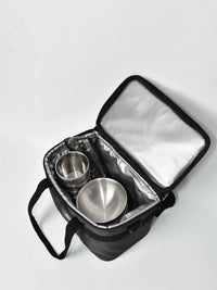 Lthw Travel Outdoor Portable Tableware Set Bag, Camping Refrigerated Thickened Storage Bag for Picnic Bowl Plate Cup Chopsticks Spoon