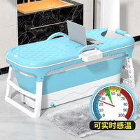 Foldable Adult Bathtub with Massage Function for Full Body Soaking and Steaming